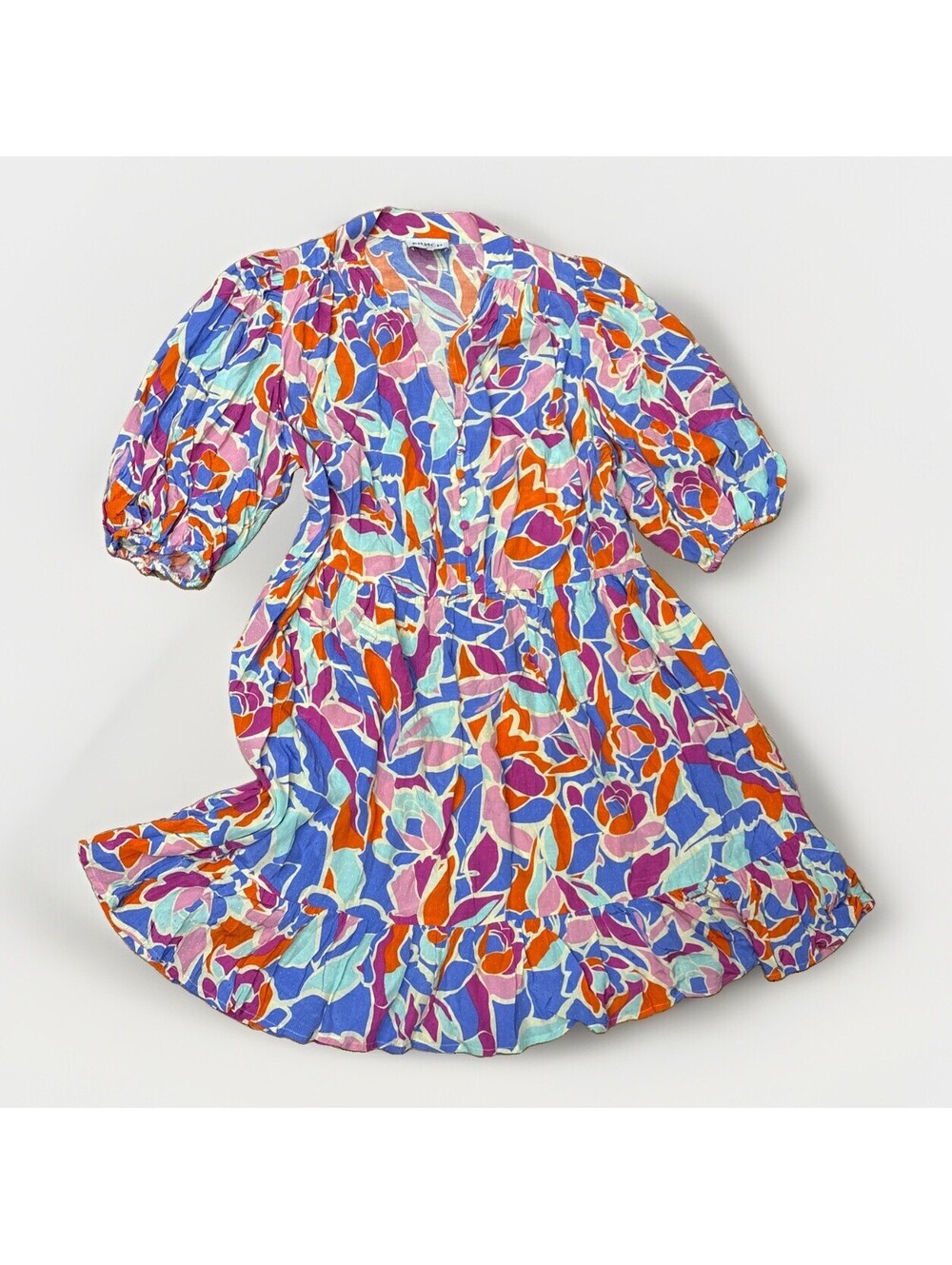 FRNCH Paris Valentine Mini Dress - Vibrant Multi Balloon-Sle
